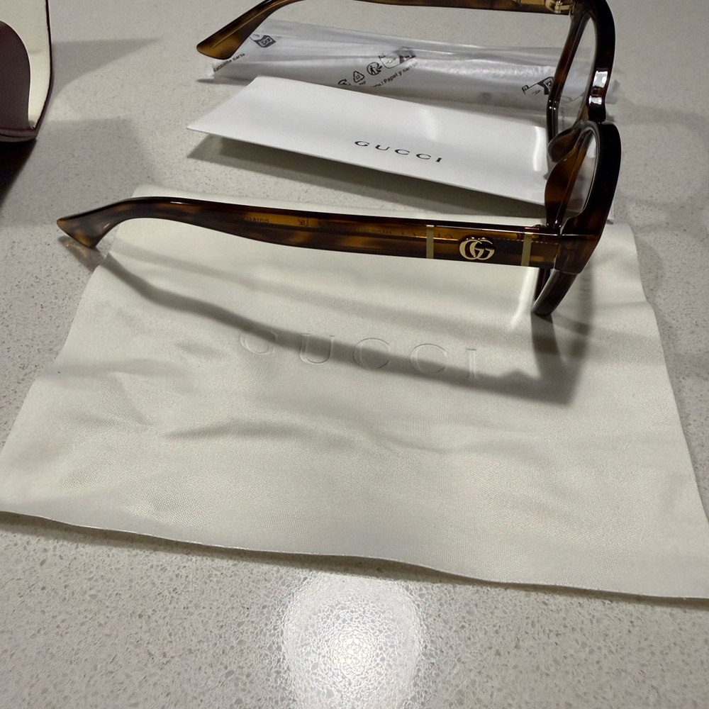 Gucci 55MM Cat Eye Tortoiseshell Women's Glasses - Picture 7 of 9